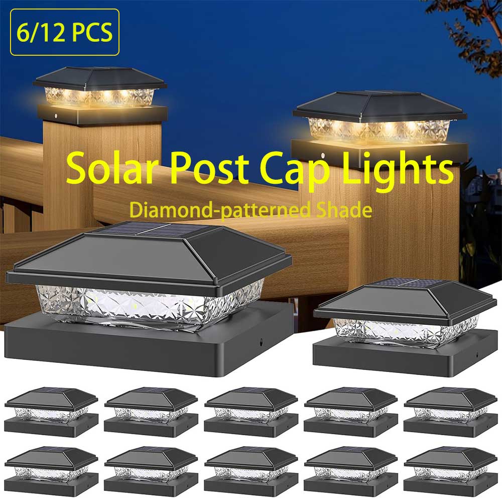 Smart Garden Smart Fence - 6/12X Outdoor Solar Post Cap Lights