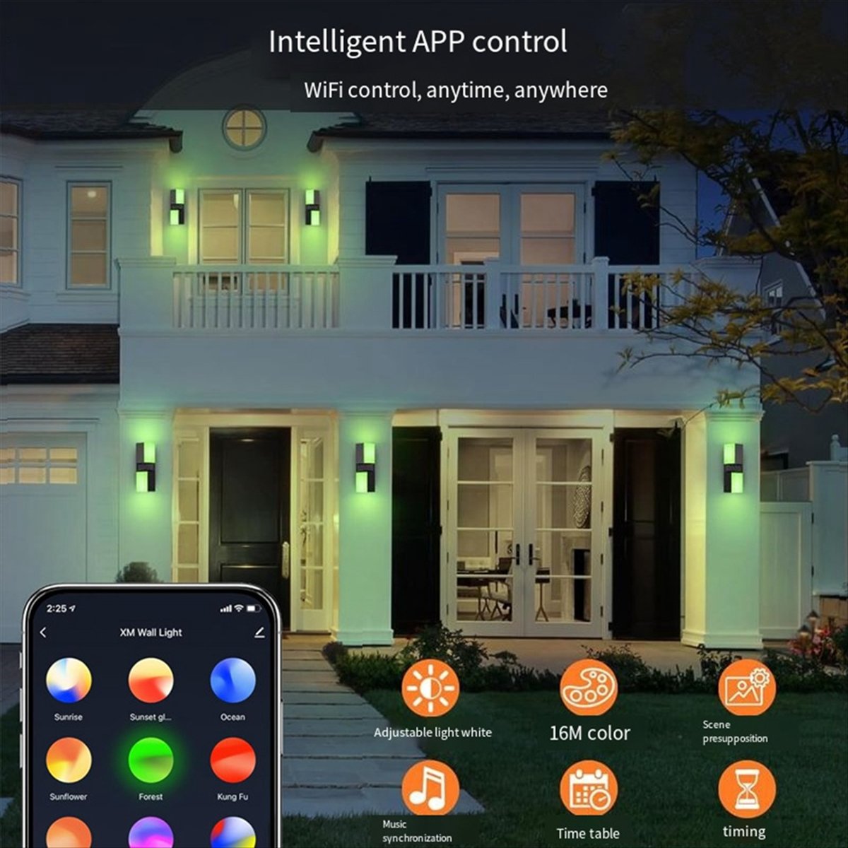 AA19 LED Wall Light Dual Head  - Smart Garden Smart Fence ulasan dan harga