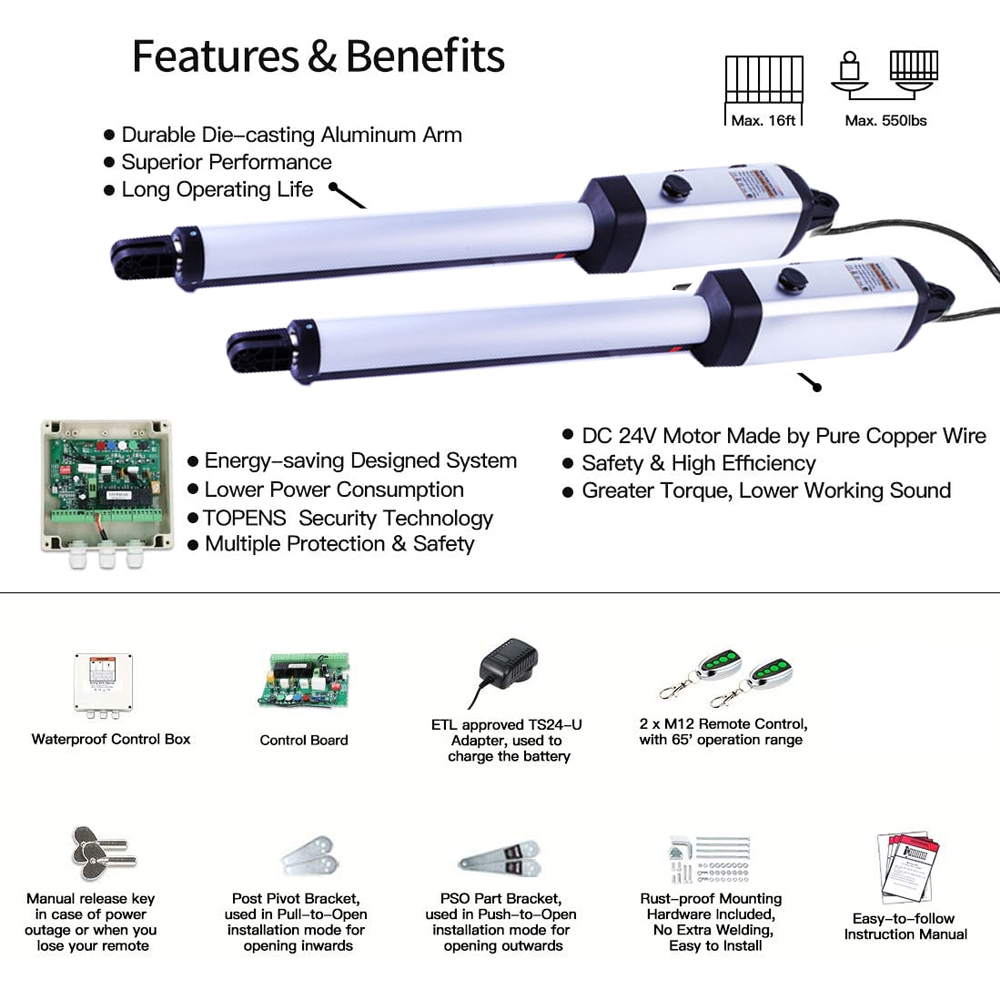 MK702 200KG Auto Swing Gate Op - Smart Garden Smart Fence ulasan dan harga