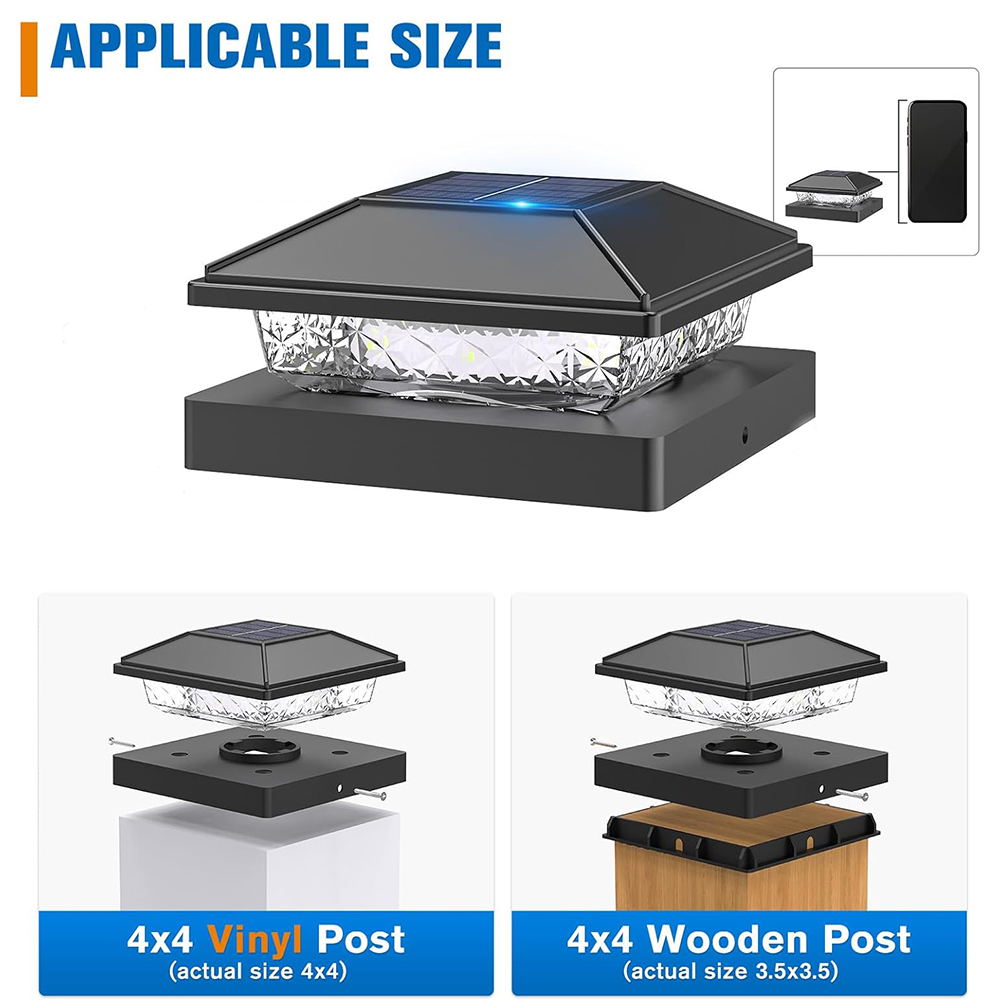 6/12X Outdoor Solar Post Cap L - Smart Garden Smart Fence ulasan dan harga