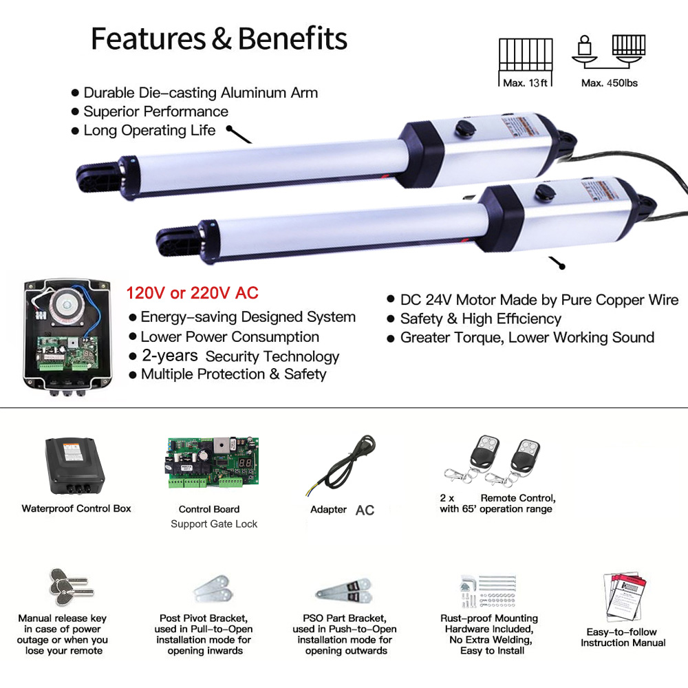 MK702 Automatic Swing Gate Ope - Smart Garden Smart Fence ulasan dan harga