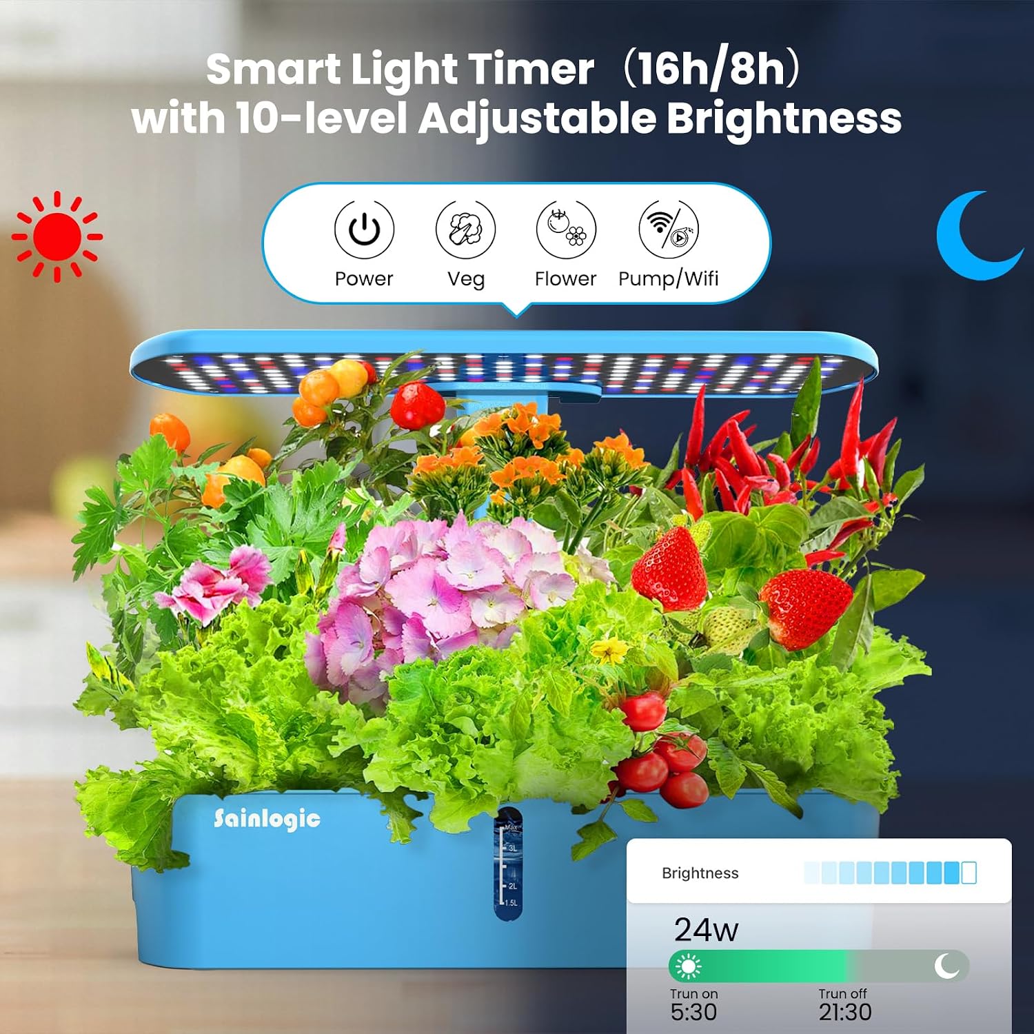 Smart 12 Pods Hydroponics Grow - Smart Pod Garden ulasan dan harga
