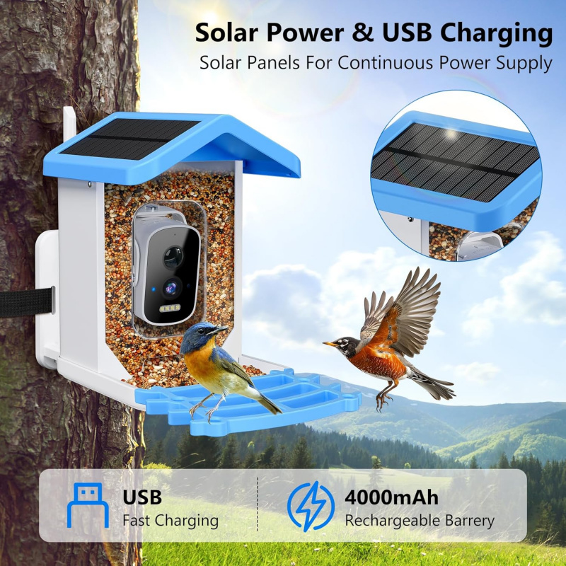 WiFi Smart Bird Feeder with Ca - Smart Bird Feeder Camera ulasan dan harga