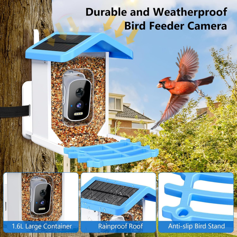 WiFi Smart Bird Feeder with Ca - Smart Bird Feeder Camera ulasan dan harga