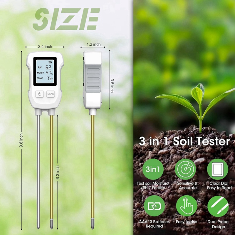 3 in 1 Soil Moisture Meter, Di - Soil Test Digital ulasan dan harga