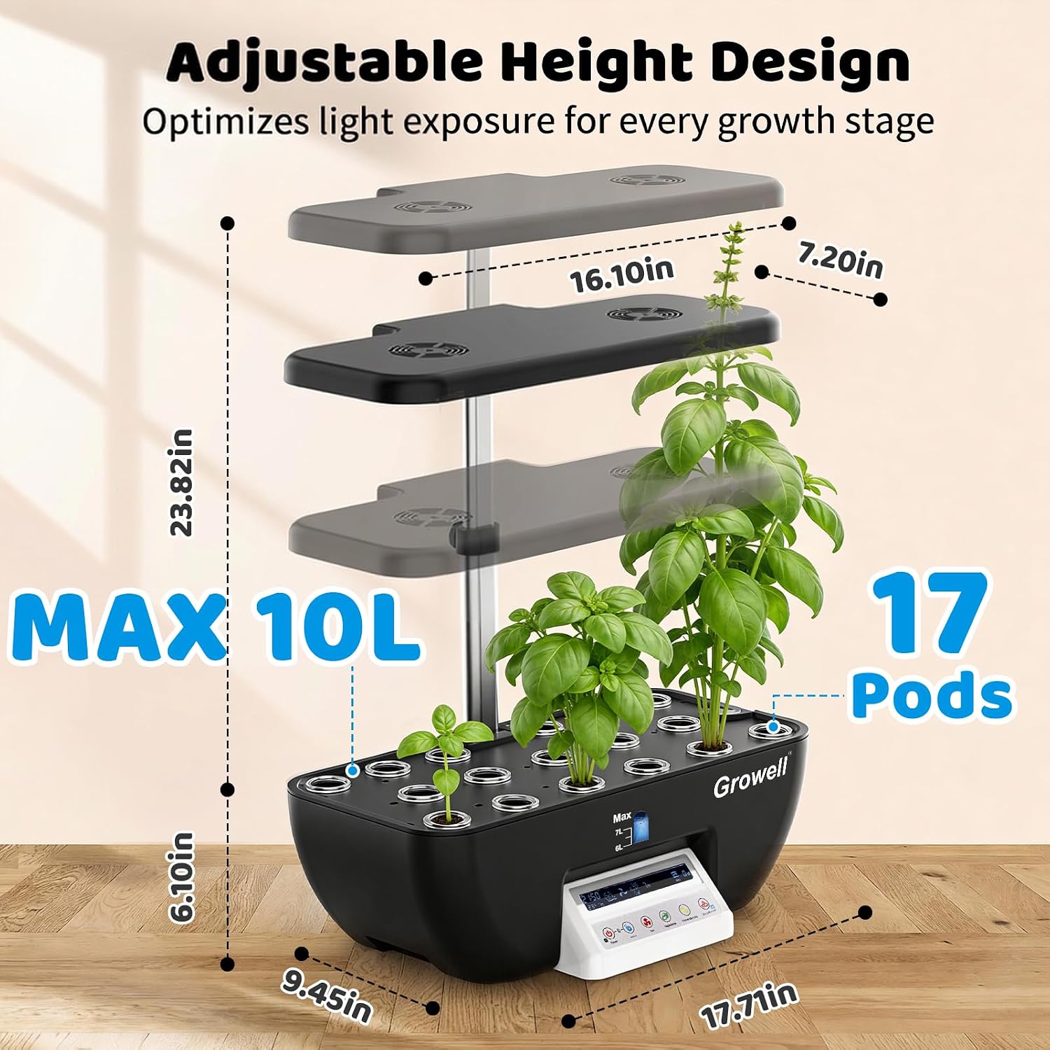 17 Pods Hydroponics Growing Sy - Smart Pod Garden ulasan dan harga