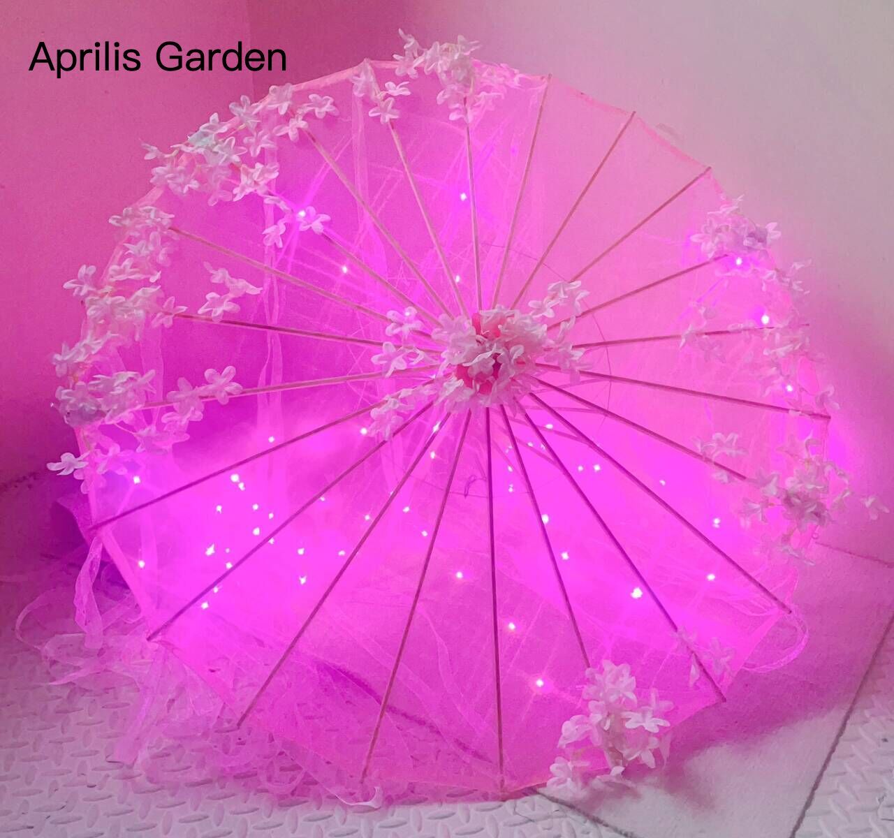 LED Yarn Silk Cloth Lace Decor - Smart Garden Umbrella ulasan dan harga