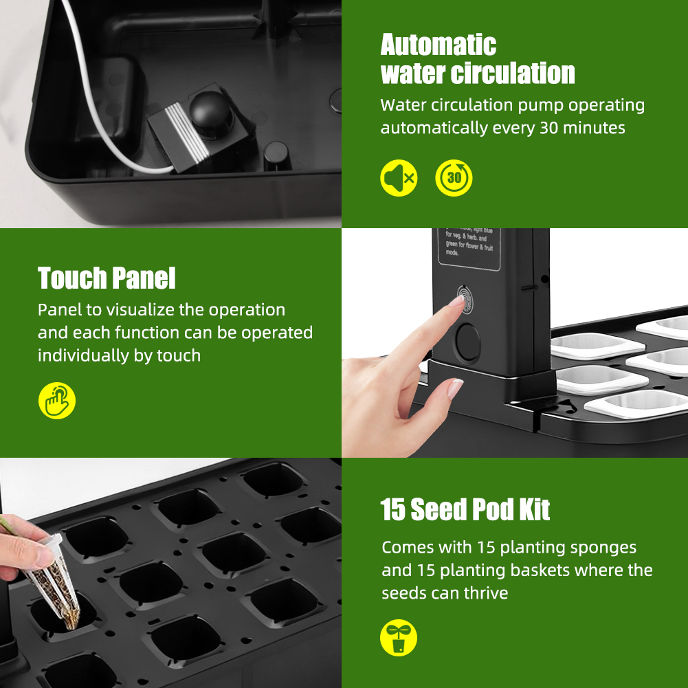 【Hot】15-Pods Indoor Hydroponic - Smart Pod Garden ulasan dan harga